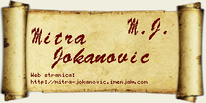 Mitra Jokanović vizit kartica